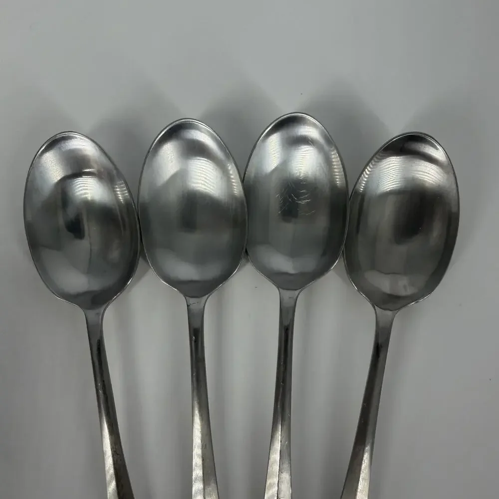 4X Tbsp Cooper Bros QUEEN ANNE Stainless Table Spoons England